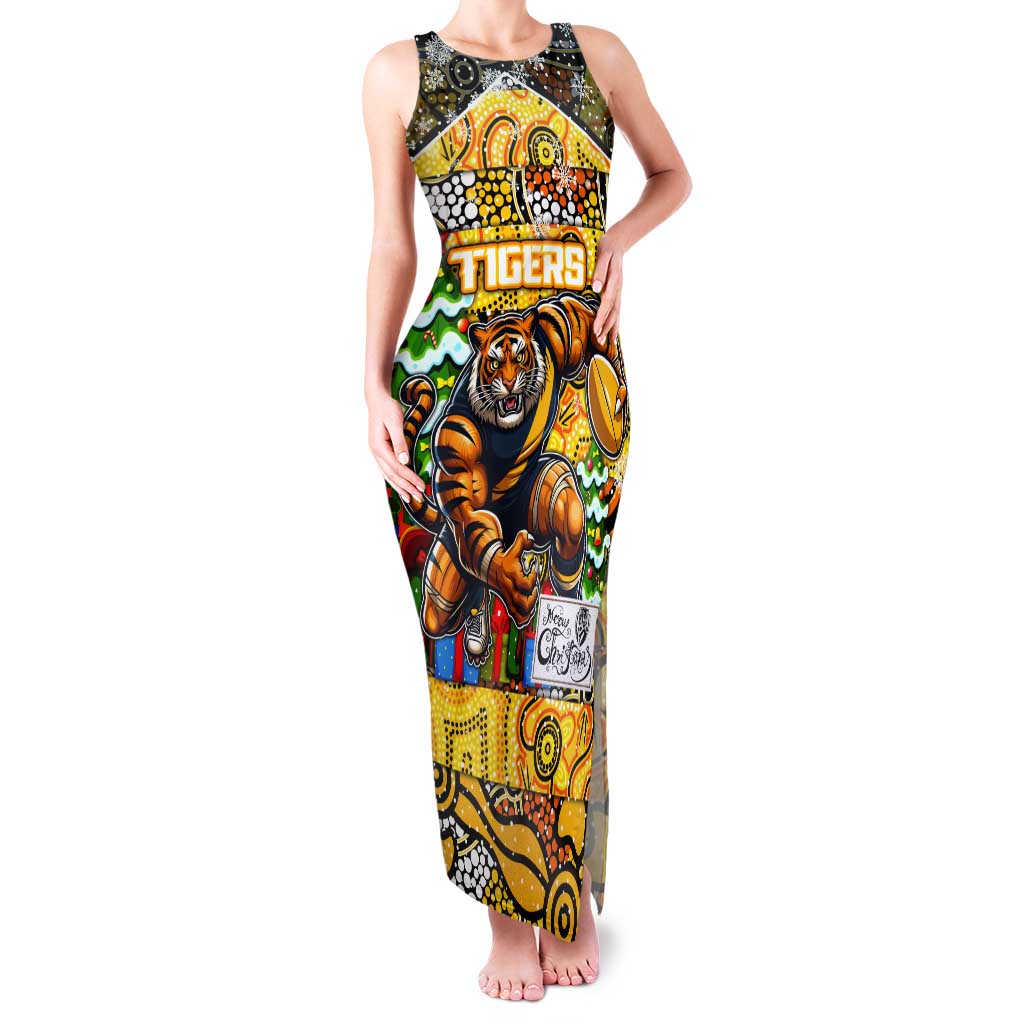 Custom Richmond Tigers Football Merry Christmas Tank Maxi Dress Indigenous Australian Art