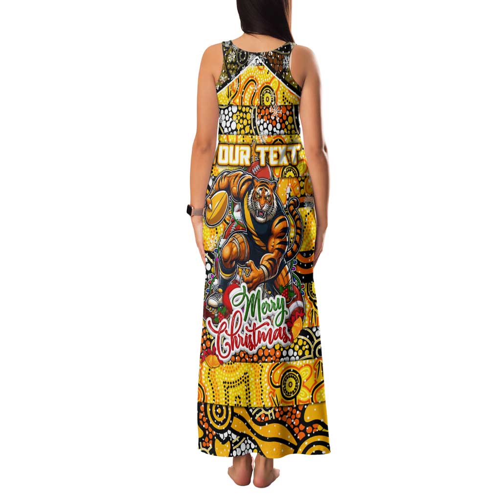 Custom Richmond Tigers Football Merry Christmas Tank Maxi Dress Indigenous Australian Art