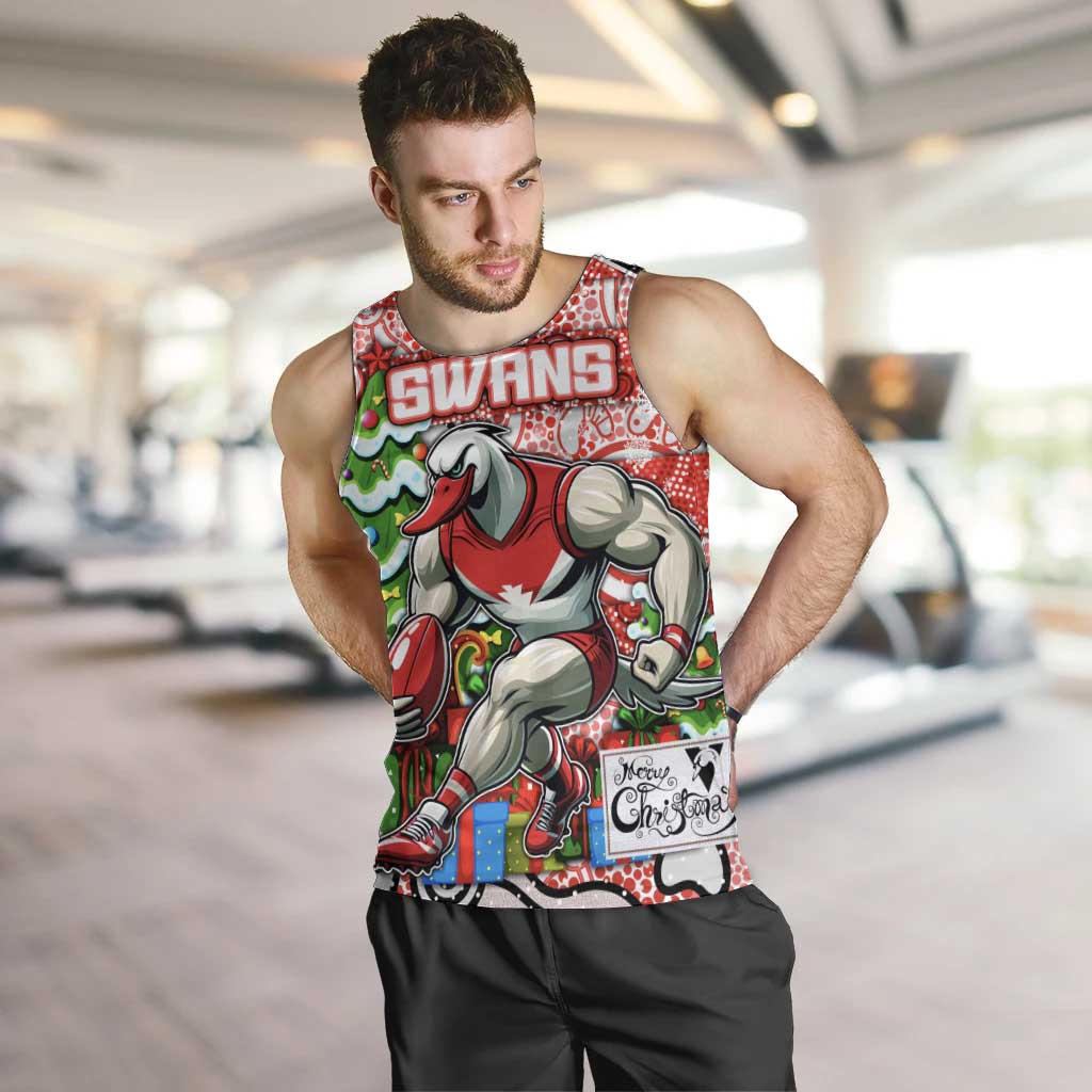 Custom Swans Football Merry Christmas Men Tank Top Indigenous Australian Art - Vibe Hoodie Shop