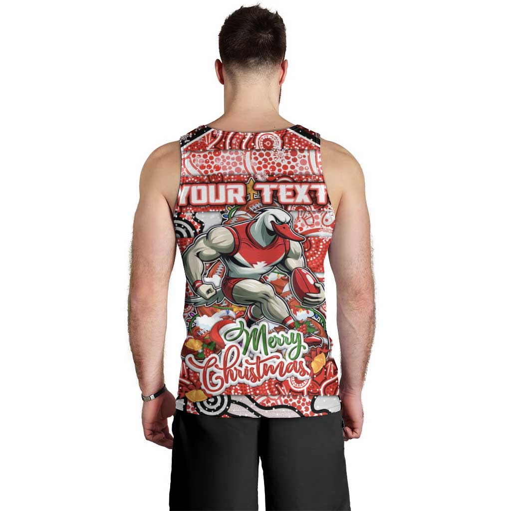 Custom Swans Football Merry Christmas Men Tank Top Indigenous Australian Art - Vibe Hoodie Shop