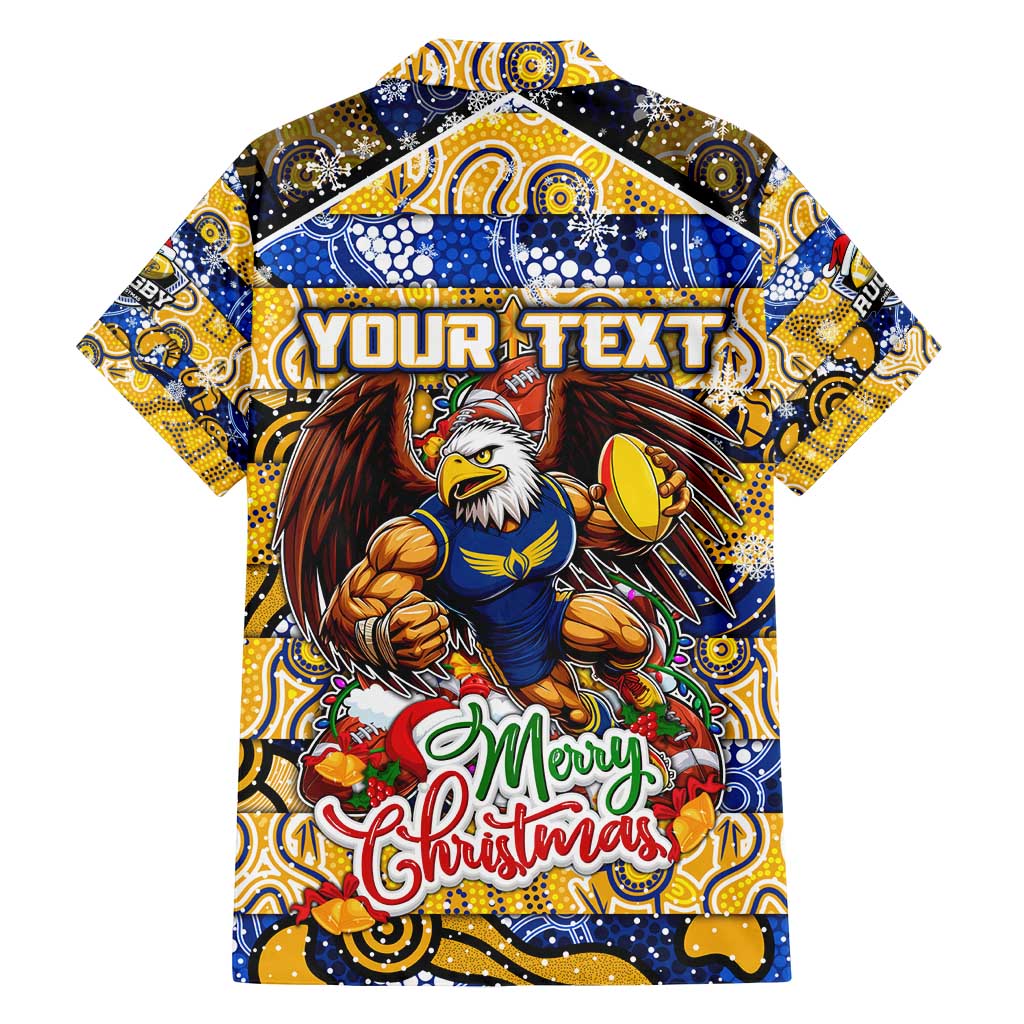 Custom Eagles Rugby Merry Christmas Family Matching Tank Maxi Dress and Hawaiian Shirt Indigenous Australian Art