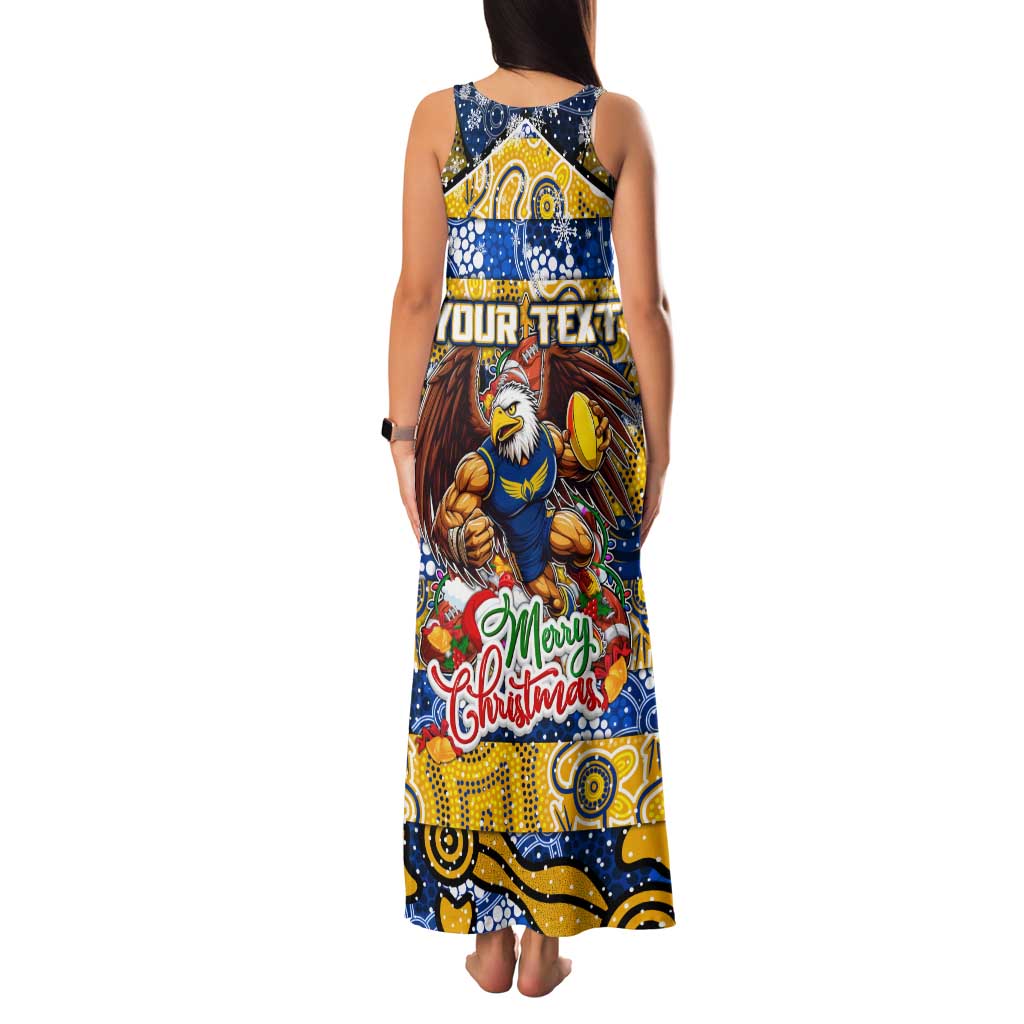 Custom Eagles Rugby Merry Christmas Family Matching Tank Maxi Dress and Hawaiian Shirt Indigenous Australian Art