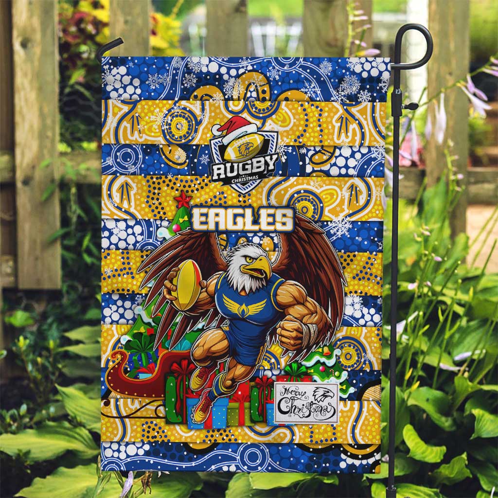Eagles Football Merry Christmas Garden Flag Indigenous Australian Art - Vibe Hoodie Shop