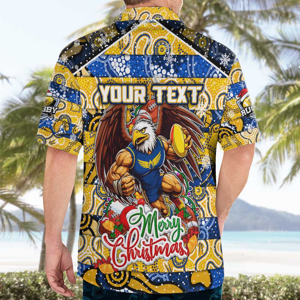 Custom Eagles Football Merry Christmas Hawaiian Shirt Indigenous Australian Art - Vibe Hoodie Shop