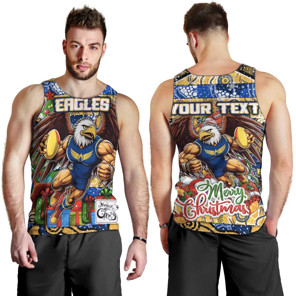 Custom Eagles Football Merry Christmas Men Tank Top Indigenous Australian Art - Vibe Hoodie Shop