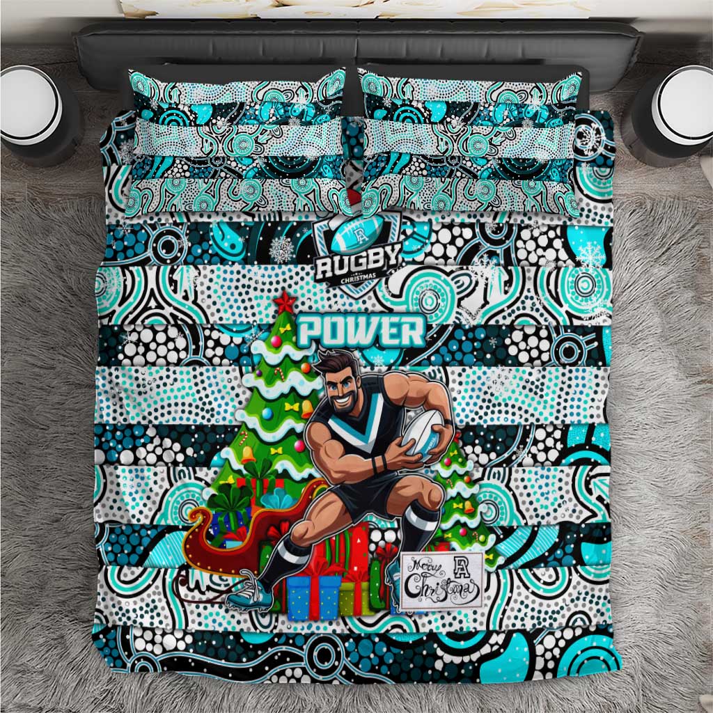 Power Football Merry Christmas Bedding Set Indigenous Australian Art - Vibe Hoodie Shop