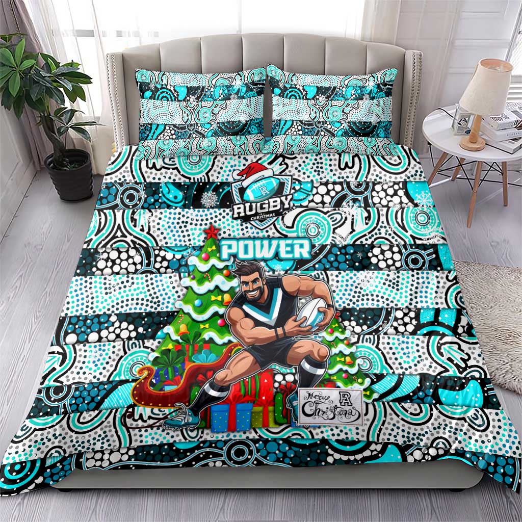 Power Football Merry Christmas Bedding Set Indigenous Australian Art - Vibe Hoodie Shop