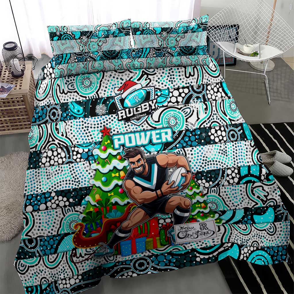 Power Football Merry Christmas Bedding Set Indigenous Australian Art - Vibe Hoodie Shop
