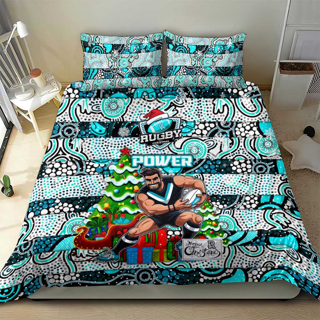 Power Football Merry Christmas Bedding Set Indigenous Australian Art - Vibe Hoodie Shop