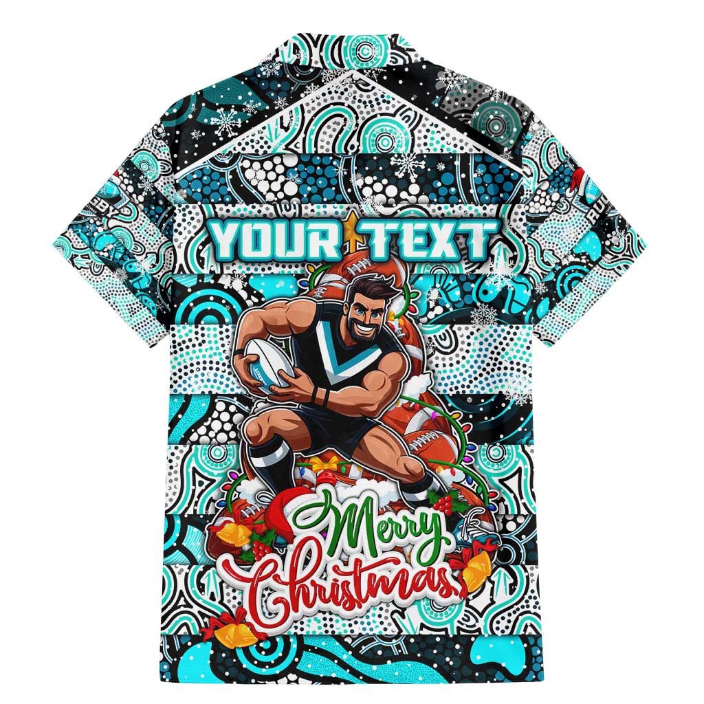 Custom Power Rugby Merry Christmas Family Matching Mermaid Dress and Hawaiian Shirt Indigenous Australian Art