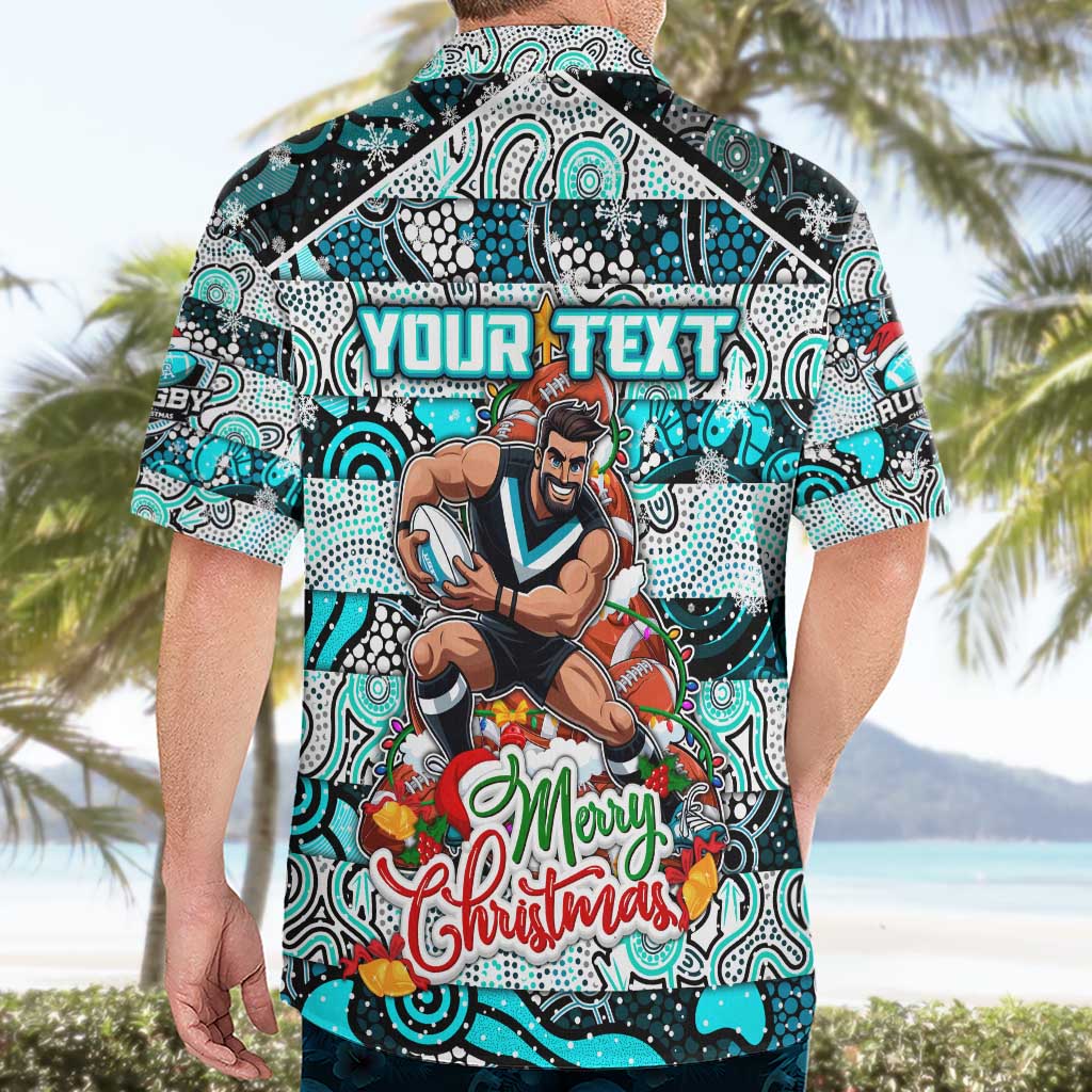 Custom Power Football Merry Christmas Hawaiian Shirt Indigenous Australian Art - Vibe Hoodie Shop