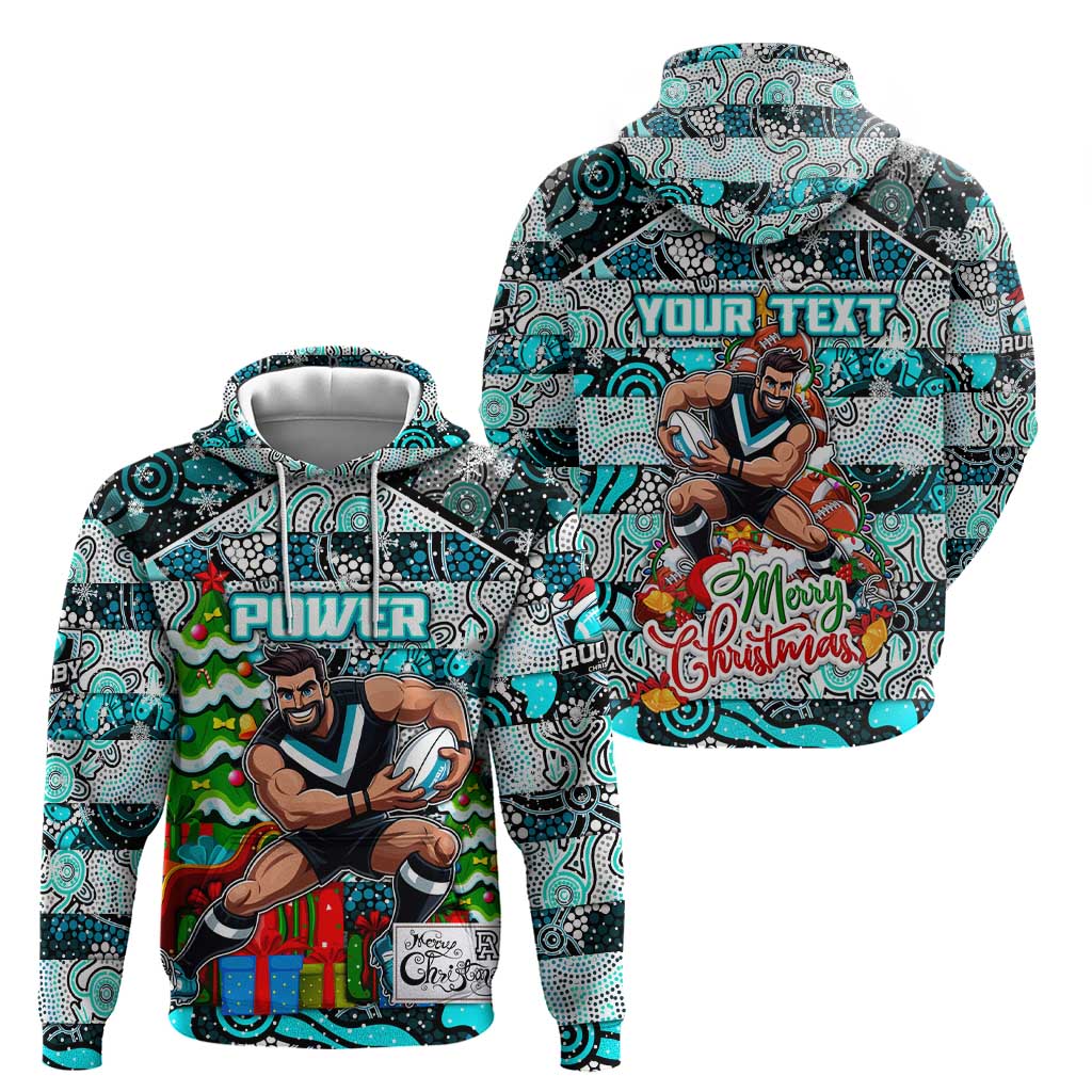 Custom Power Football Merry Christmas Hoodie Indigenous Australian Art - Vibe Hoodie Shop