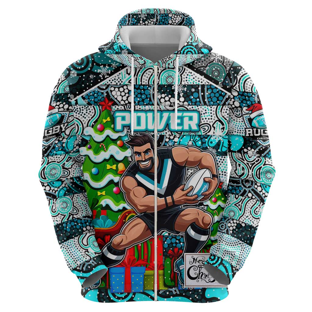 Custom Power Football Merry Christmas Hoodie Indigenous Australian Art - Vibe Hoodie Shop