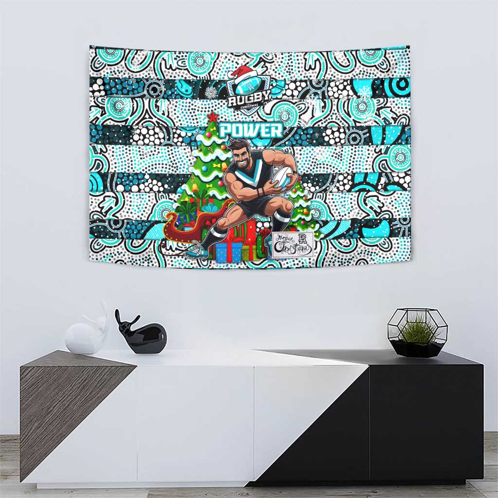 Power Football Merry Christmas Tapestry Indigenous Australian Art - Vibe Hoodie Shop