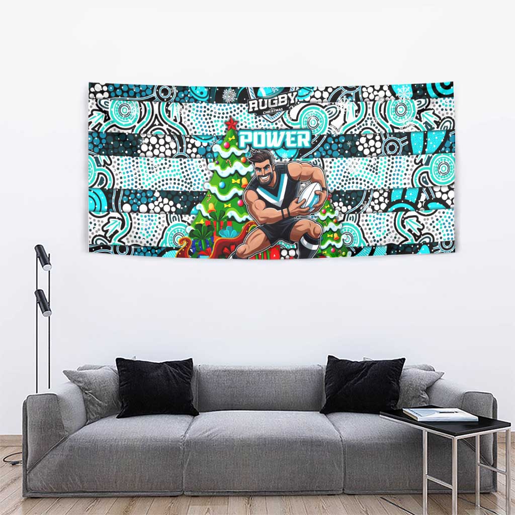 Power Football Merry Christmas Tapestry Indigenous Australian Art - Vibe Hoodie Shop