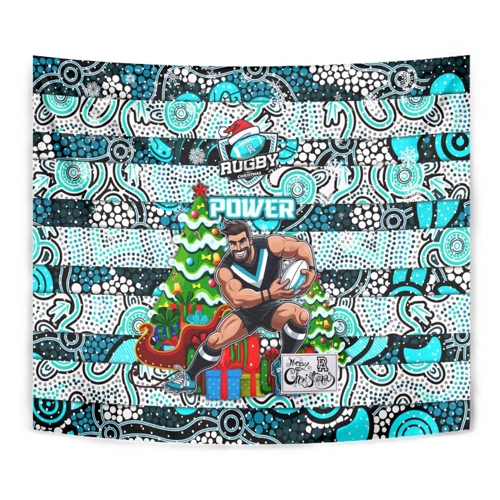 Power Football Merry Christmas Tapestry Indigenous Australian Art - Vibe Hoodie Shop