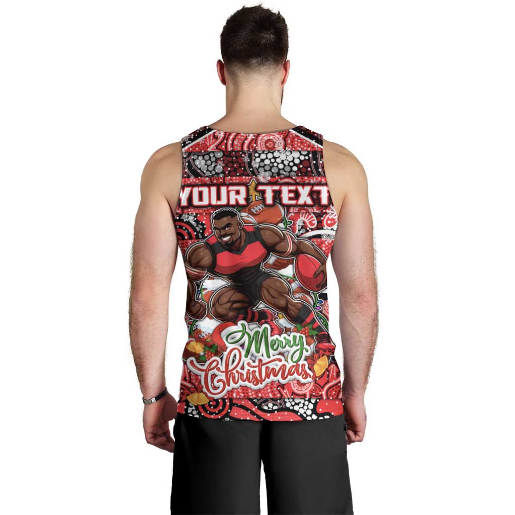 Custom Bombers Football Merry Christmas Men Tank Top Indigenous Australian Art - Vibe Hoodie Shop