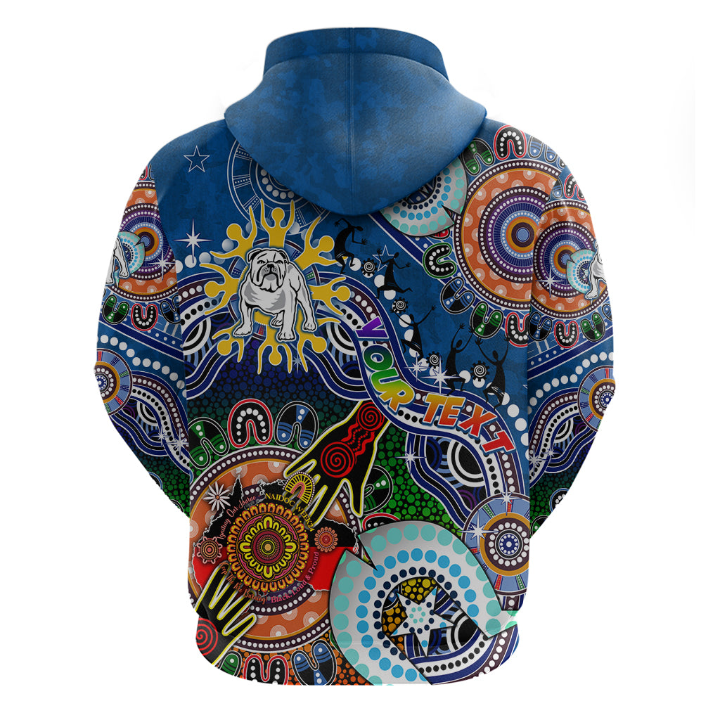 Personalised Bulldogs NAIDOC Week 2024 Hoodie Australia Aboriginal Dot Painting - Vibe Hoodie Shop