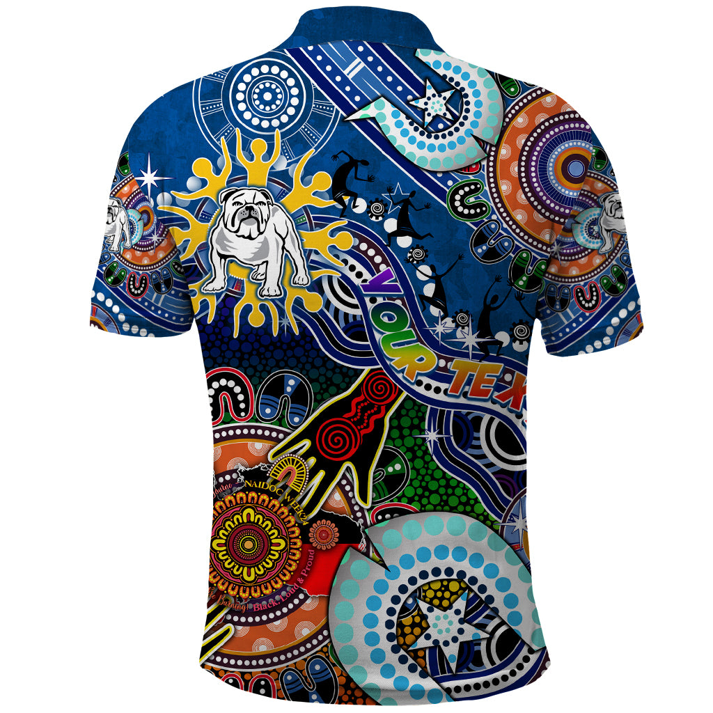 Personalised Bulldogs NAIDOC Week 2024 Polo Shirt Australia Aboriginal Dot Painting - Vibe Hoodie Shop