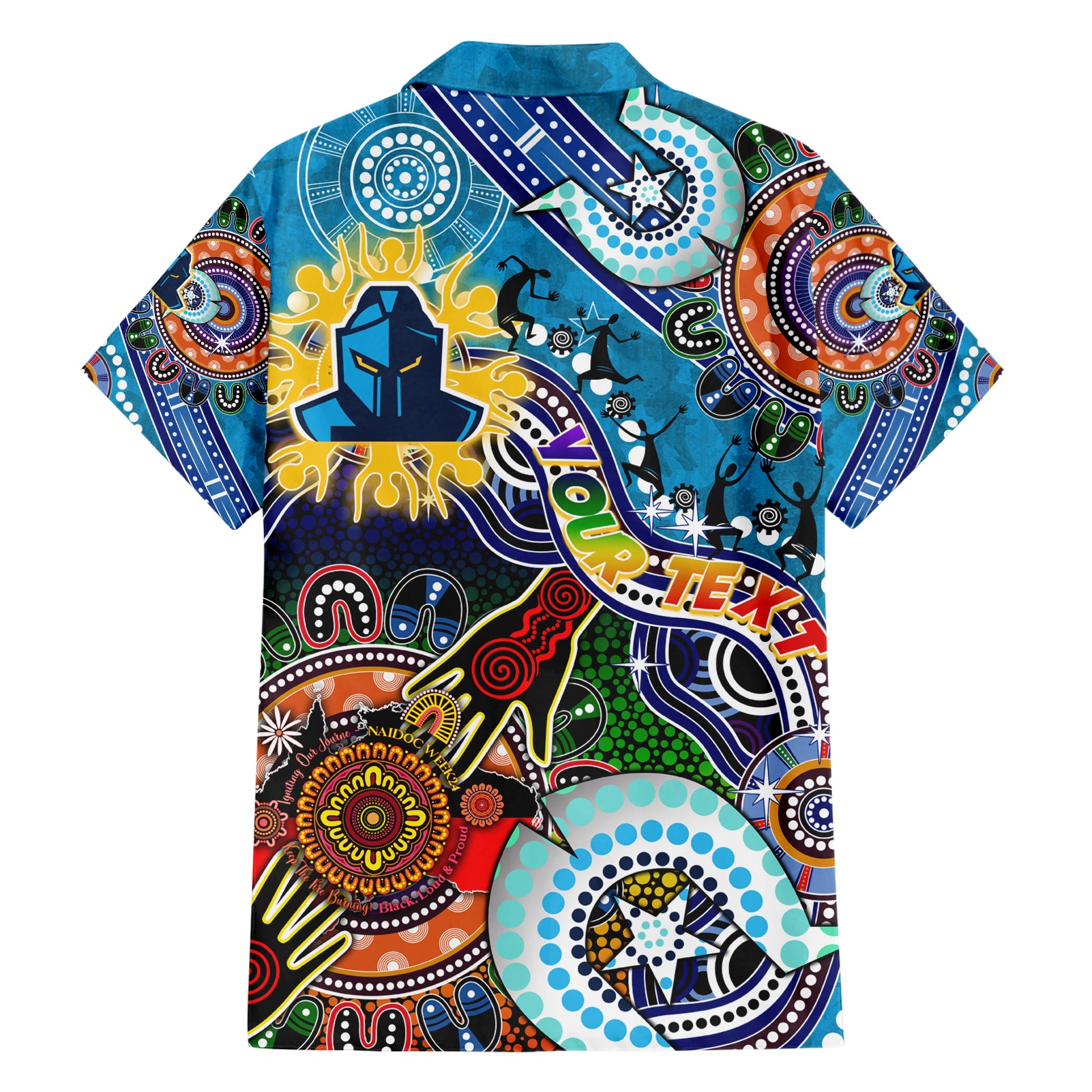 Personalised Titans NAIDOC Week 2024 Hawaiian Shirt Australia Aboriginal Dot Painting - Vibe Hoodie Shop