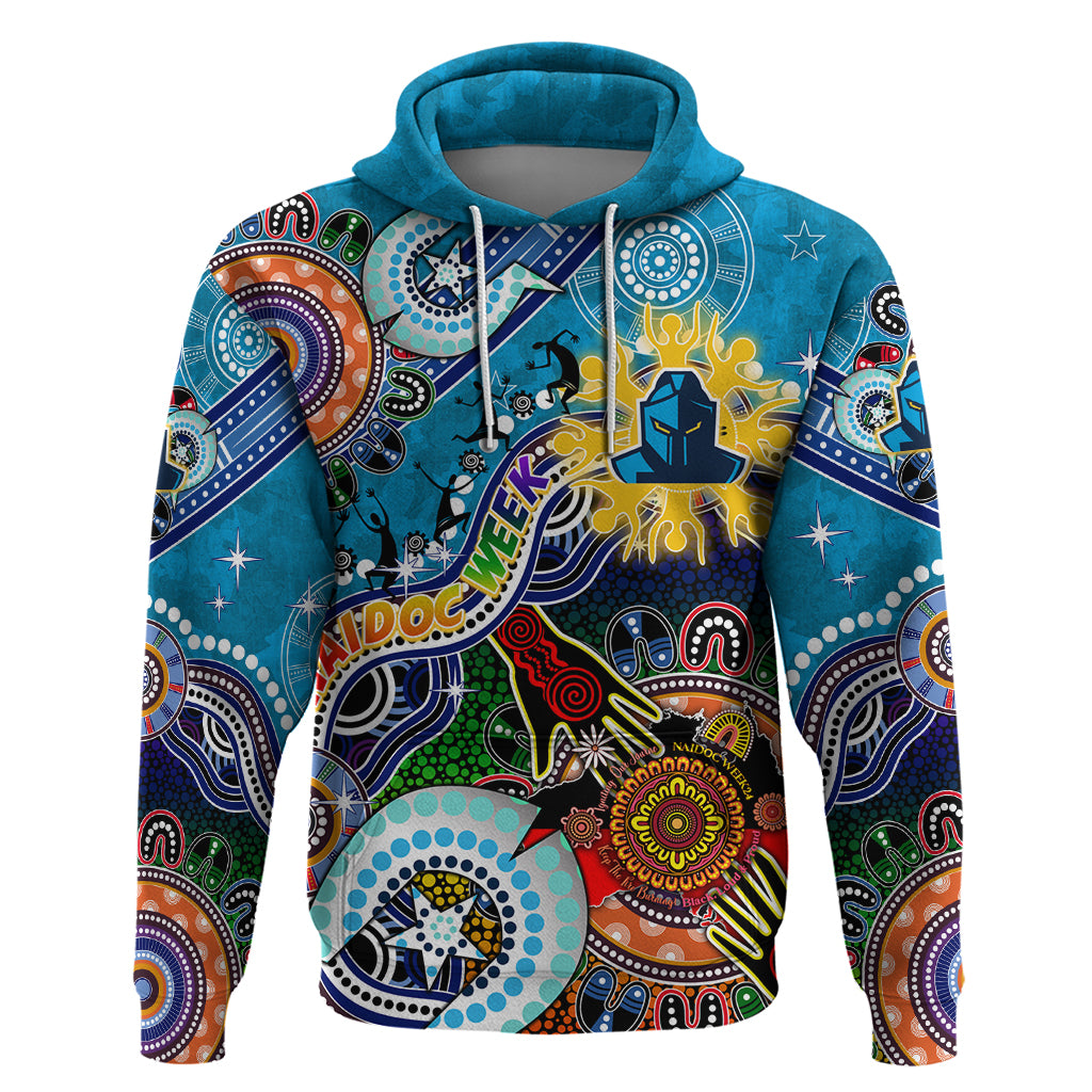 Personalised Titans NAIDOC Week 2024 Hoodie Australia Aboriginal Dot Painting - Vibe Hoodie Shop