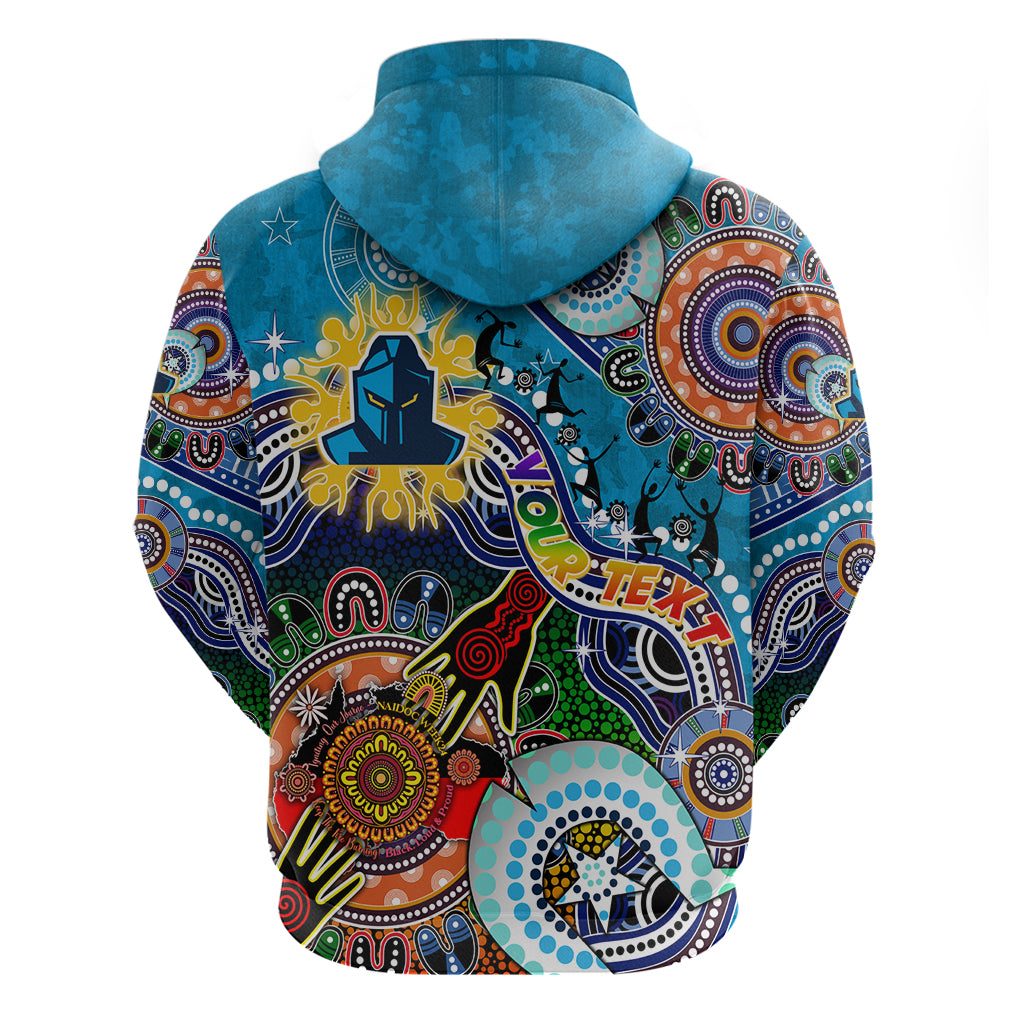 Personalised Titans NAIDOC Week 2024 Hoodie Australia Aboriginal Dot Painting - Vibe Hoodie Shop