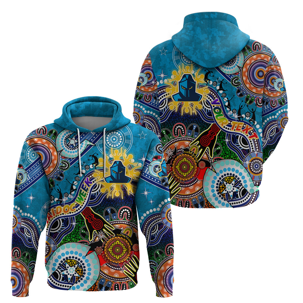 Personalised Titans NAIDOC Week 2024 Hoodie Australia Aboriginal Dot Painting - Vibe Hoodie Shop