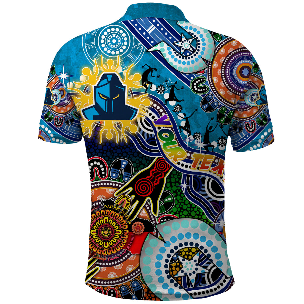 Personalised Titans NAIDOC Week 2024 Polo Shirt Australia Aboriginal Dot Painting - Vibe Hoodie Shop