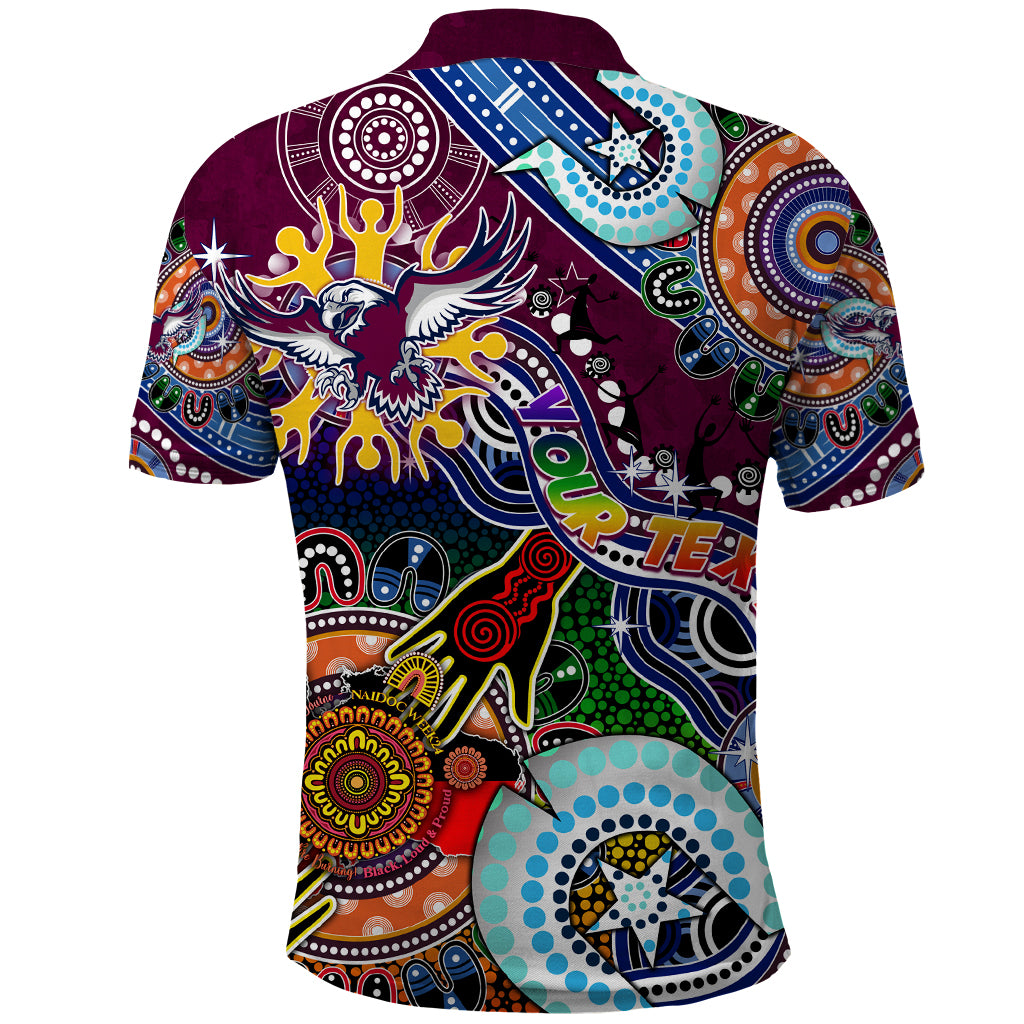 Personalised Eagles NAIDOC Week 2024 Polo Shirt Australia Aboriginal Dot Painting - Vibe Hoodie Shop
