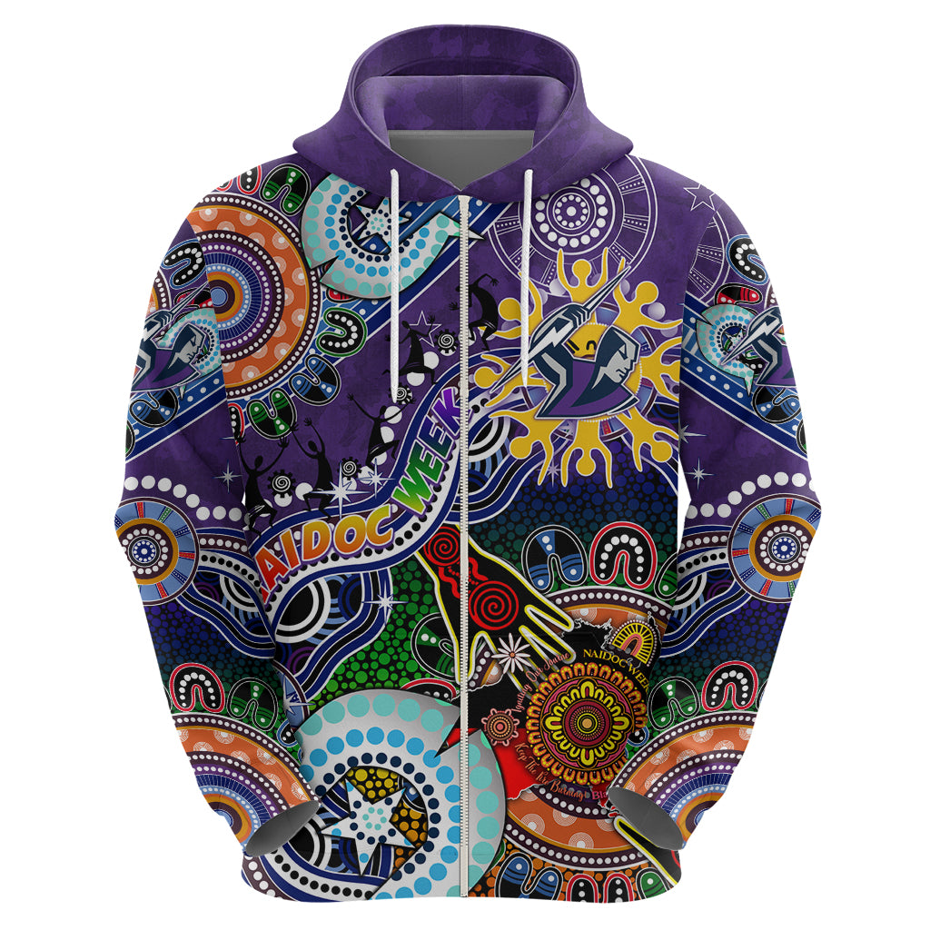Personalised Storm NAIDOC Week 2024 Hoodie Australia Aboriginal Dot Painting - Vibe Hoodie Shop