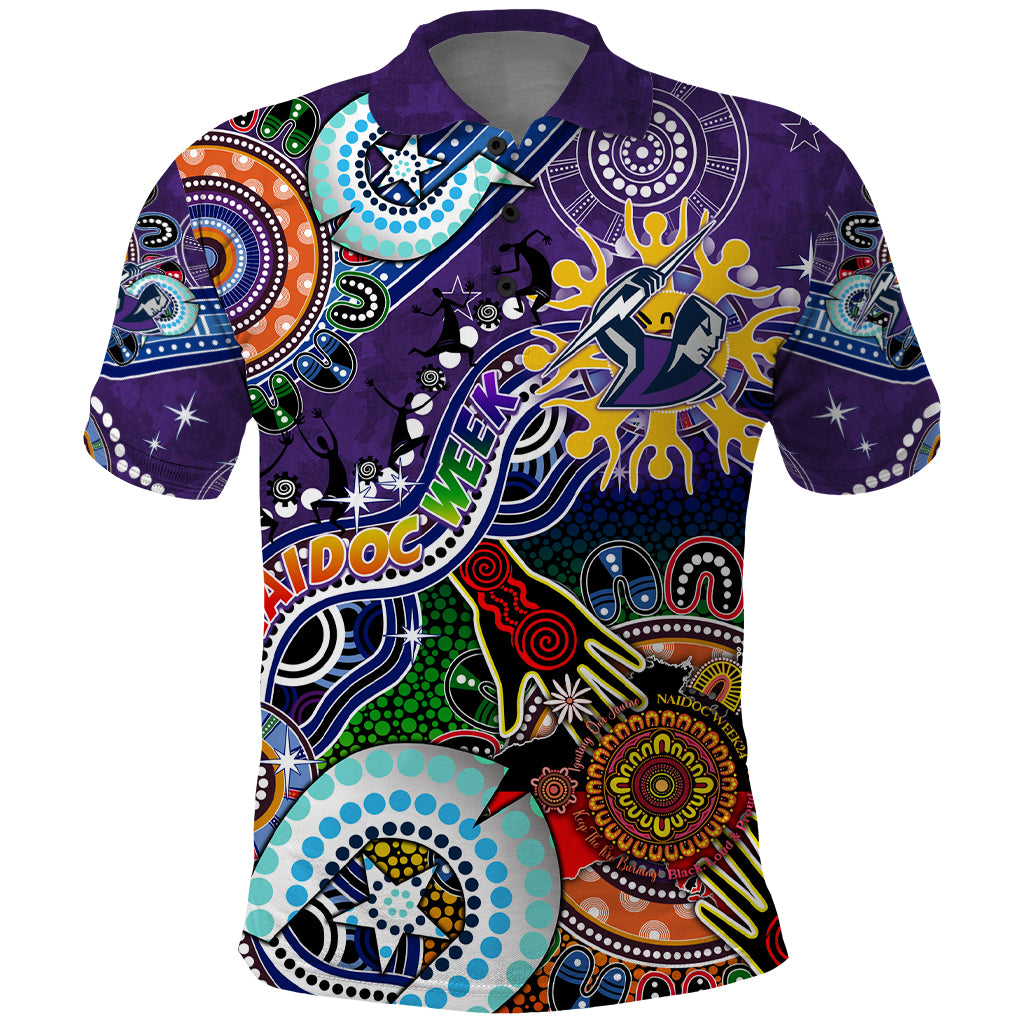 Personalised Storm NAIDOC Week 2024 Polo Shirt Australia Aboriginal Dot Painting - Vibe Hoodie Shop