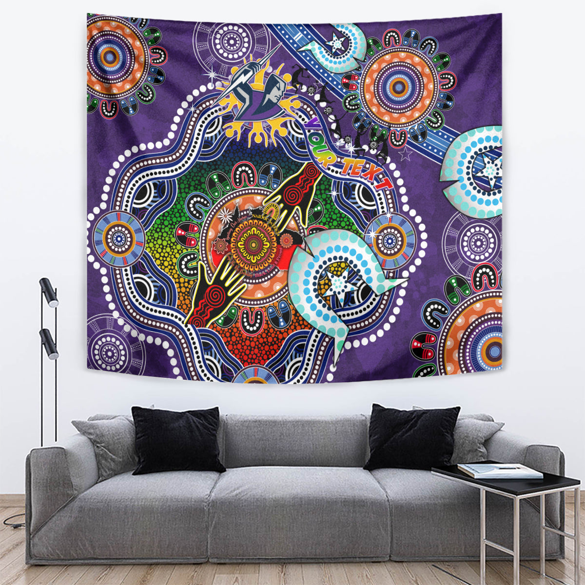 Personalised Storm NAIDOC Week 2024 Tapestry Australia Aboriginal Dot Painting - Vibe Hoodie Shop