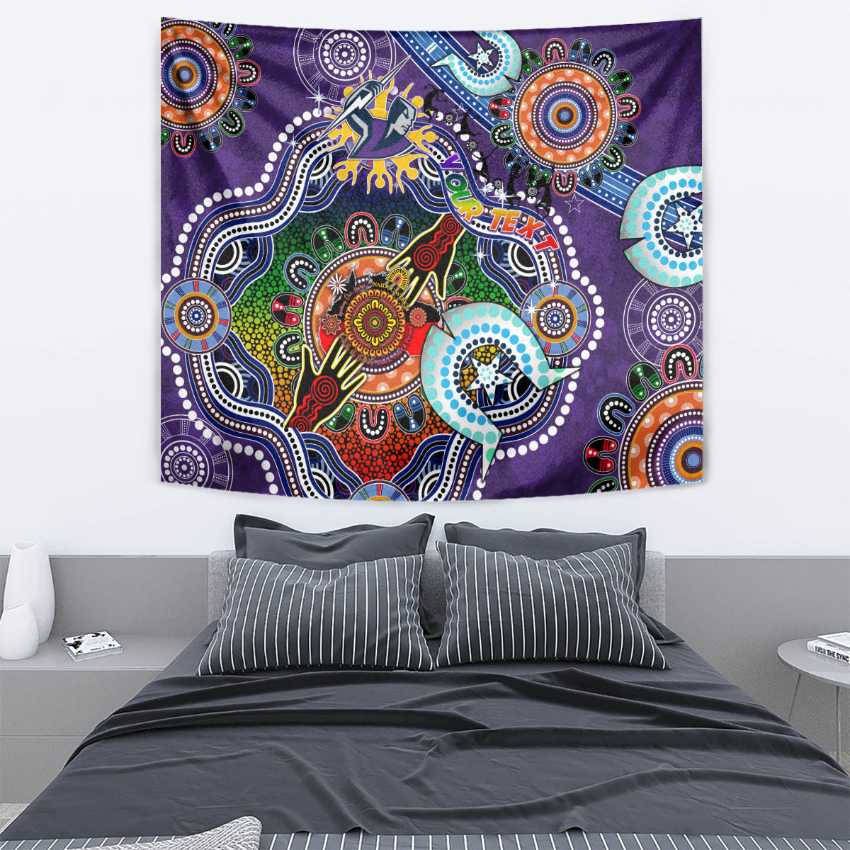 Personalised Storm NAIDOC Week 2024 Tapestry Australia Aboriginal Dot Painting - Vibe Hoodie Shop