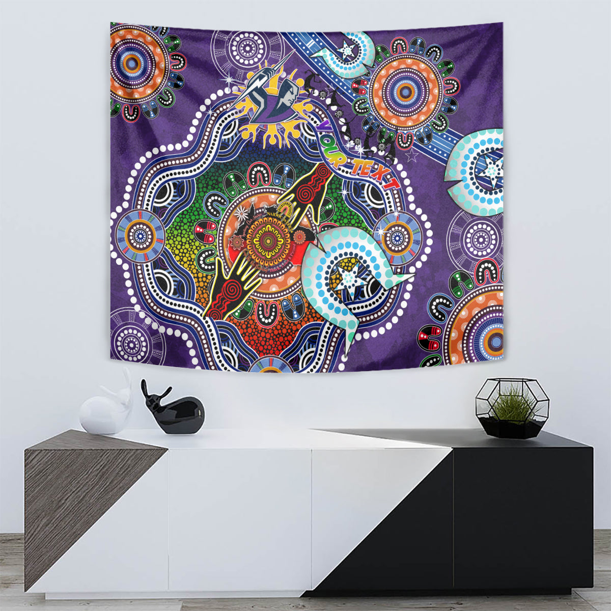 Personalised Storm NAIDOC Week 2024 Tapestry Australia Aboriginal Dot Painting - Vibe Hoodie Shop