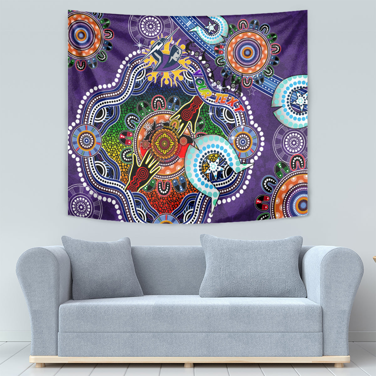 Personalised Storm NAIDOC Week 2024 Tapestry Australia Aboriginal Dot Painting - Vibe Hoodie Shop