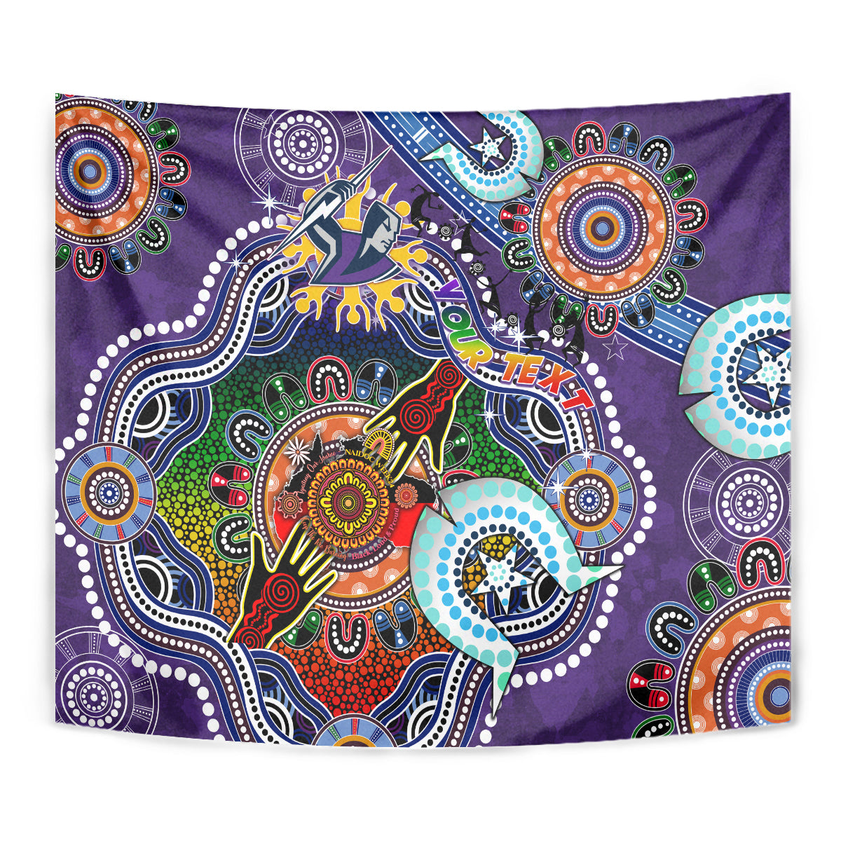 Personalised Storm NAIDOC Week 2024 Tapestry Australia Aboriginal Dot Painting - Vibe Hoodie Shop