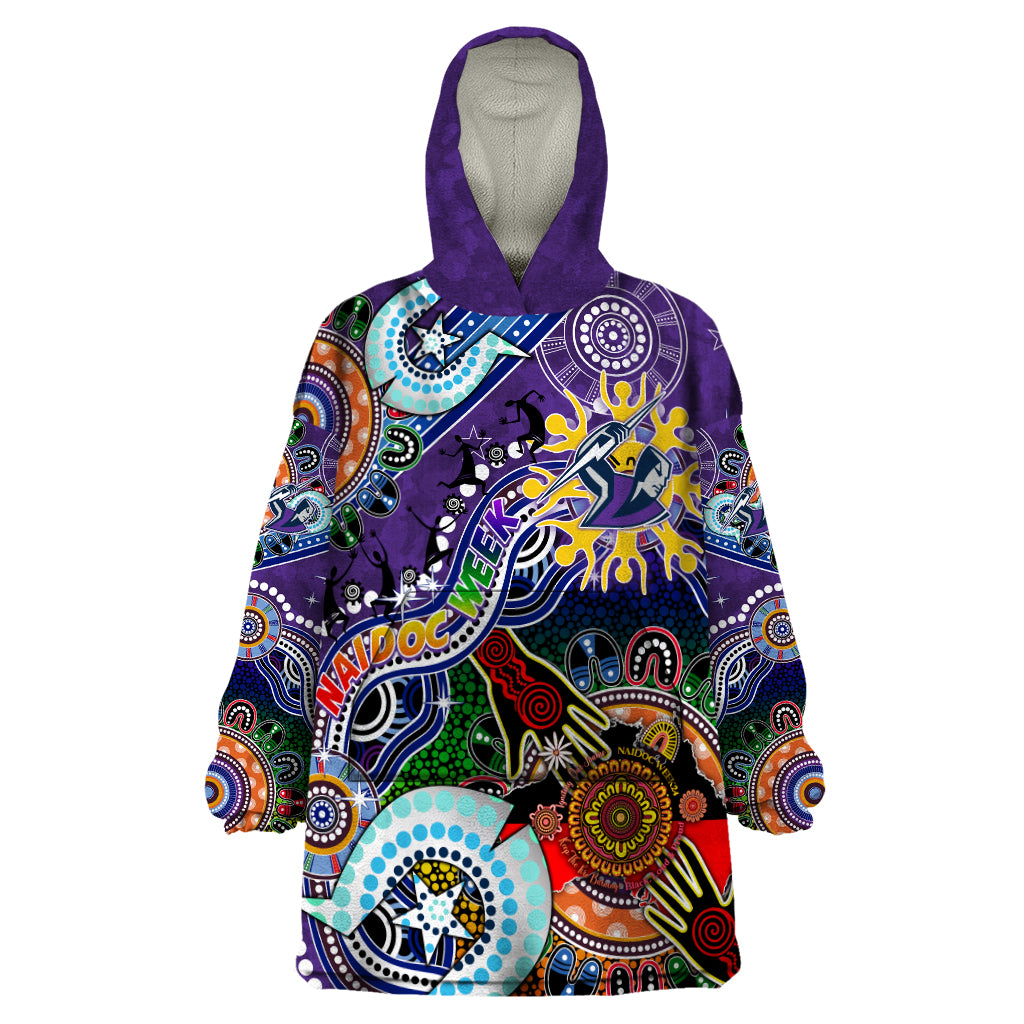 Personalised Storm NAIDOC Week 2024 Wearable Blanket Hoodie Australia Aboriginal Dot Painting - Vibe Hoodie Shop