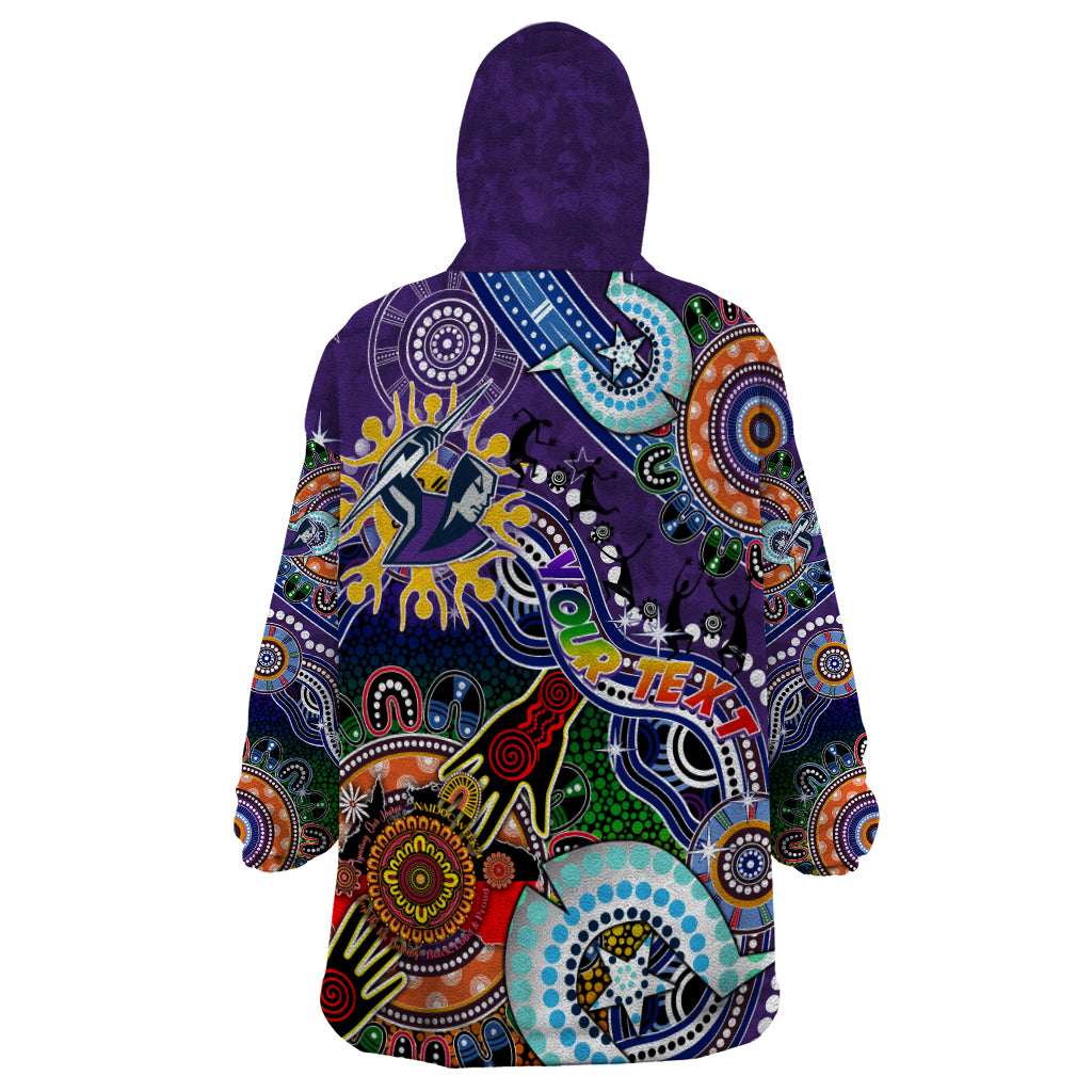 Personalised Storm NAIDOC Week 2024 Wearable Blanket Hoodie Australia Aboriginal Dot Painting - Vibe Hoodie Shop