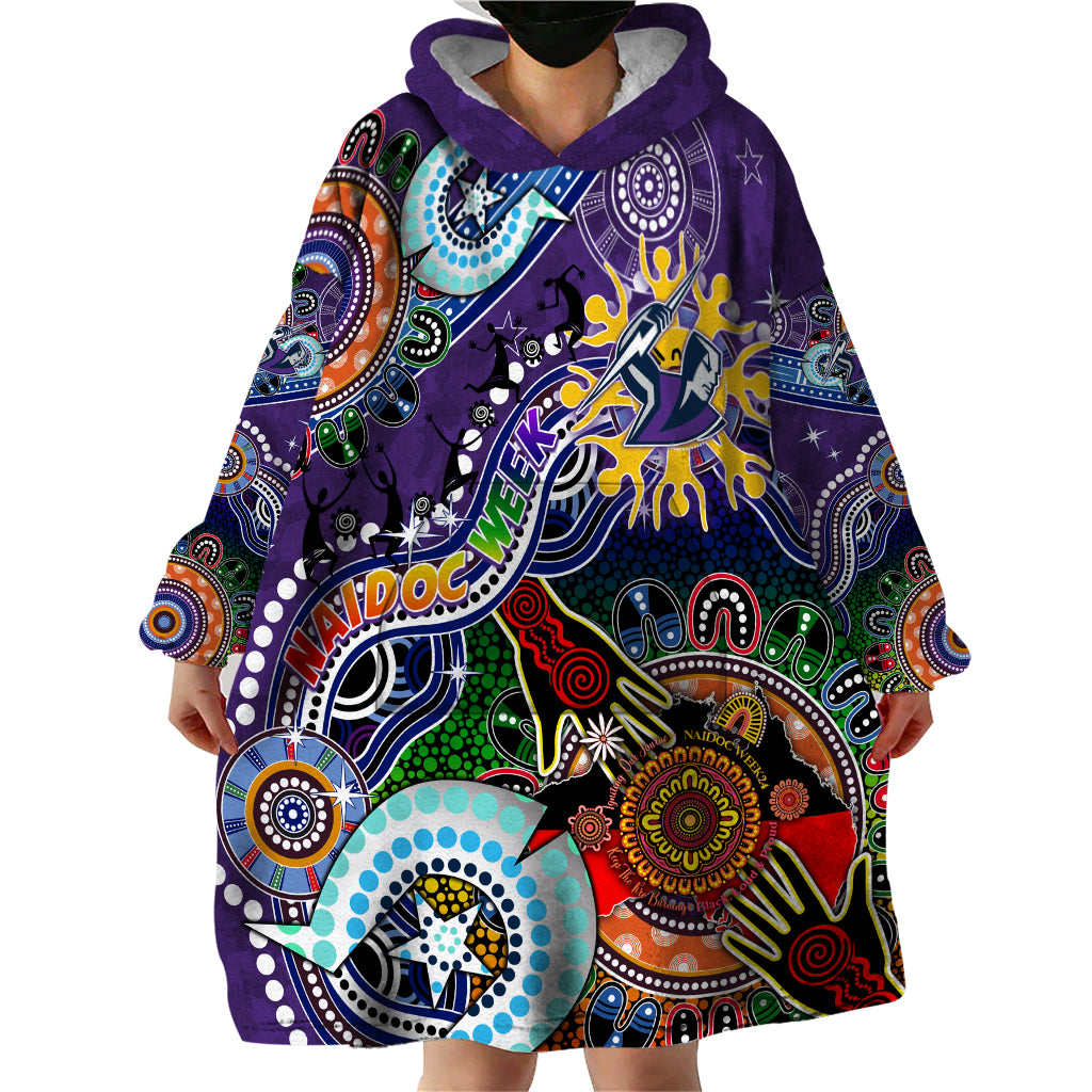 Personalised Storm NAIDOC Week 2024 Wearable Blanket Hoodie Australia Aboriginal Dot Painting - Vibe Hoodie Shop