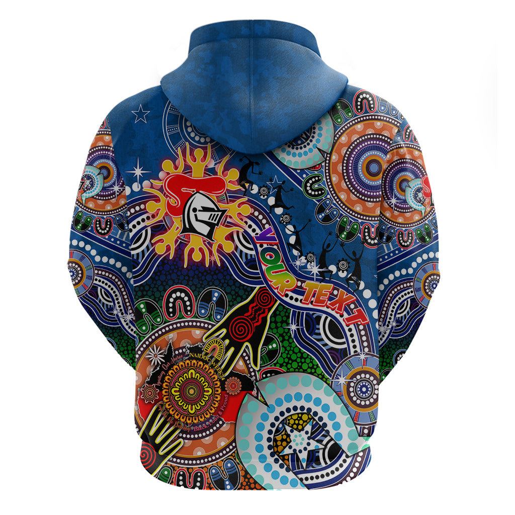 Personalised Knights NAIDOC Week 2024 Hoodie Australia Aboriginal Dot Painting - Vibe Hoodie Shop