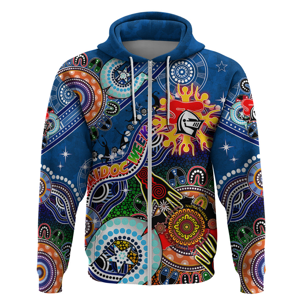 Personalised Knights NAIDOC Week 2024 Hoodie Australia Aboriginal Dot Painting - Vibe Hoodie Shop