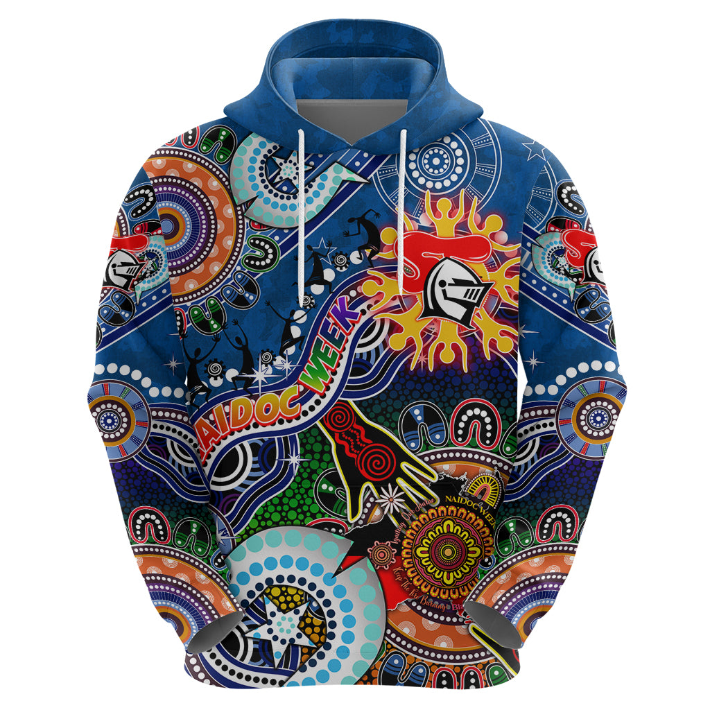 Personalised Knights NAIDOC Week 2024 Hoodie Australia Aboriginal Dot Painting - Vibe Hoodie Shop