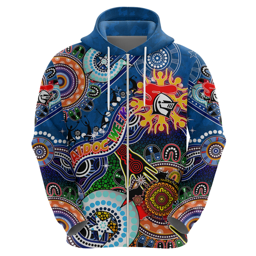 Personalised Knights NAIDOC Week 2024 Hoodie Australia Aboriginal Dot Painting - Vibe Hoodie Shop