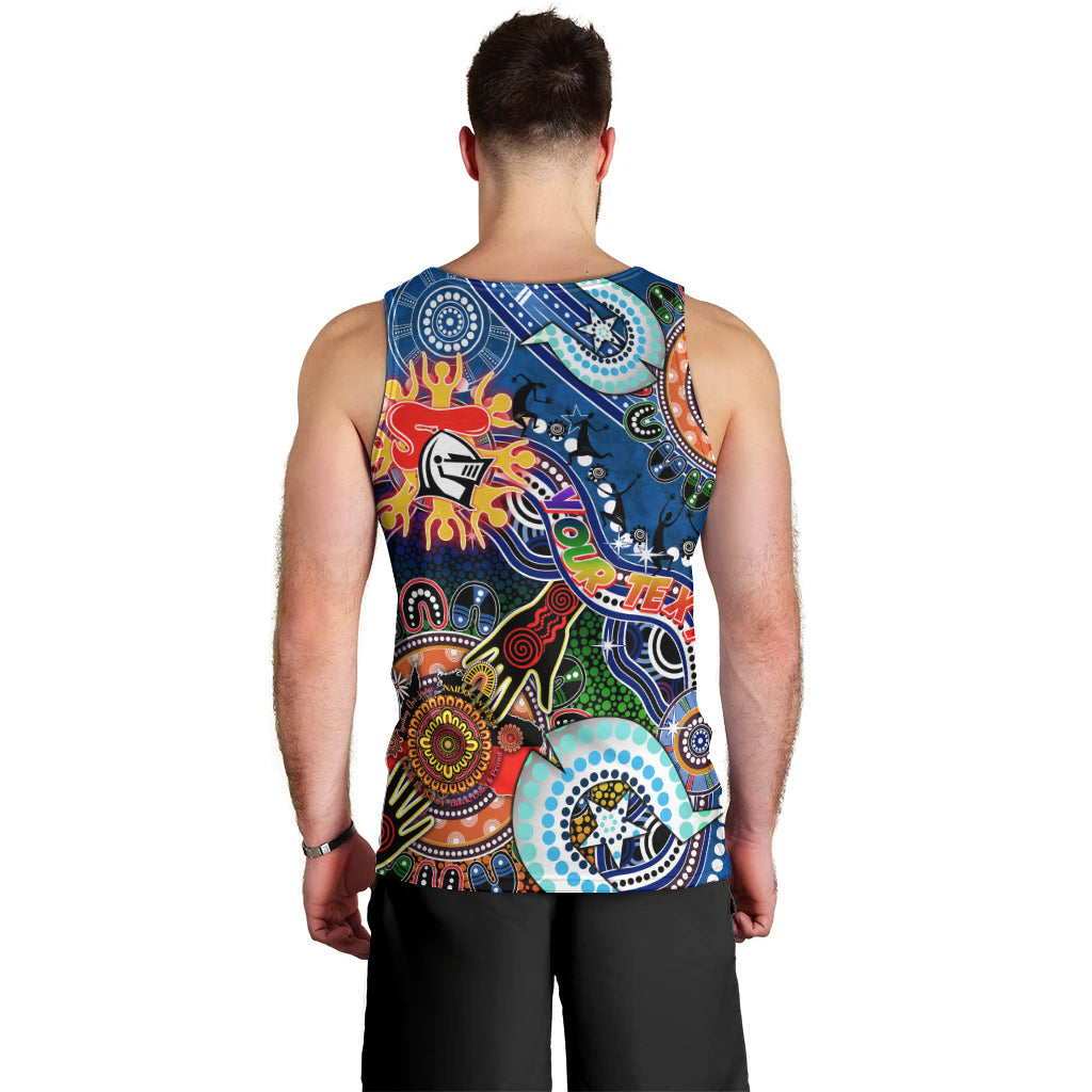 Personalised Knights NAIDOC Week 2024 Men Tank Top Australia Aboriginal Dot Painting - Vibe Hoodie Shop