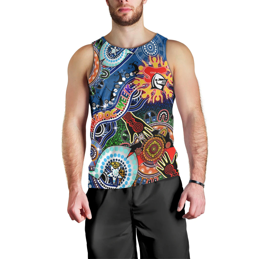 Personalised Knights NAIDOC Week 2024 Men Tank Top Australia Aboriginal Dot Painting - Vibe Hoodie Shop