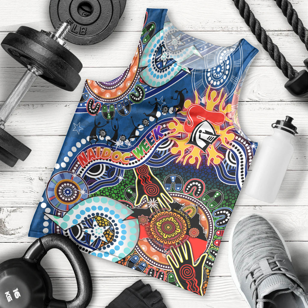 Personalised Knights NAIDOC Week 2024 Men Tank Top Australia Aboriginal Dot Painting - Vibe Hoodie Shop
