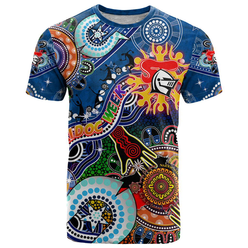 Personalised Knights NAIDOC Week 2024 T Shirt Australia Aboriginal Dot Painting - Vibe Hoodie Shop