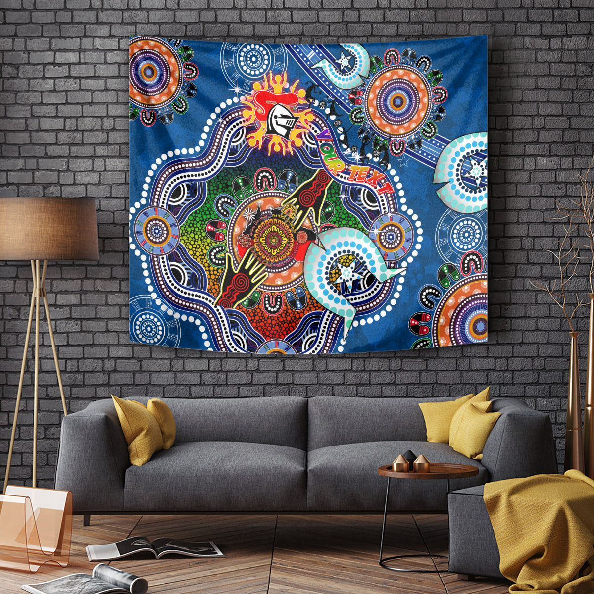 Personalised Knights NAIDOC Week 2024 Tapestry Australia Aboriginal Dot Painting - Vibe Hoodie Shop