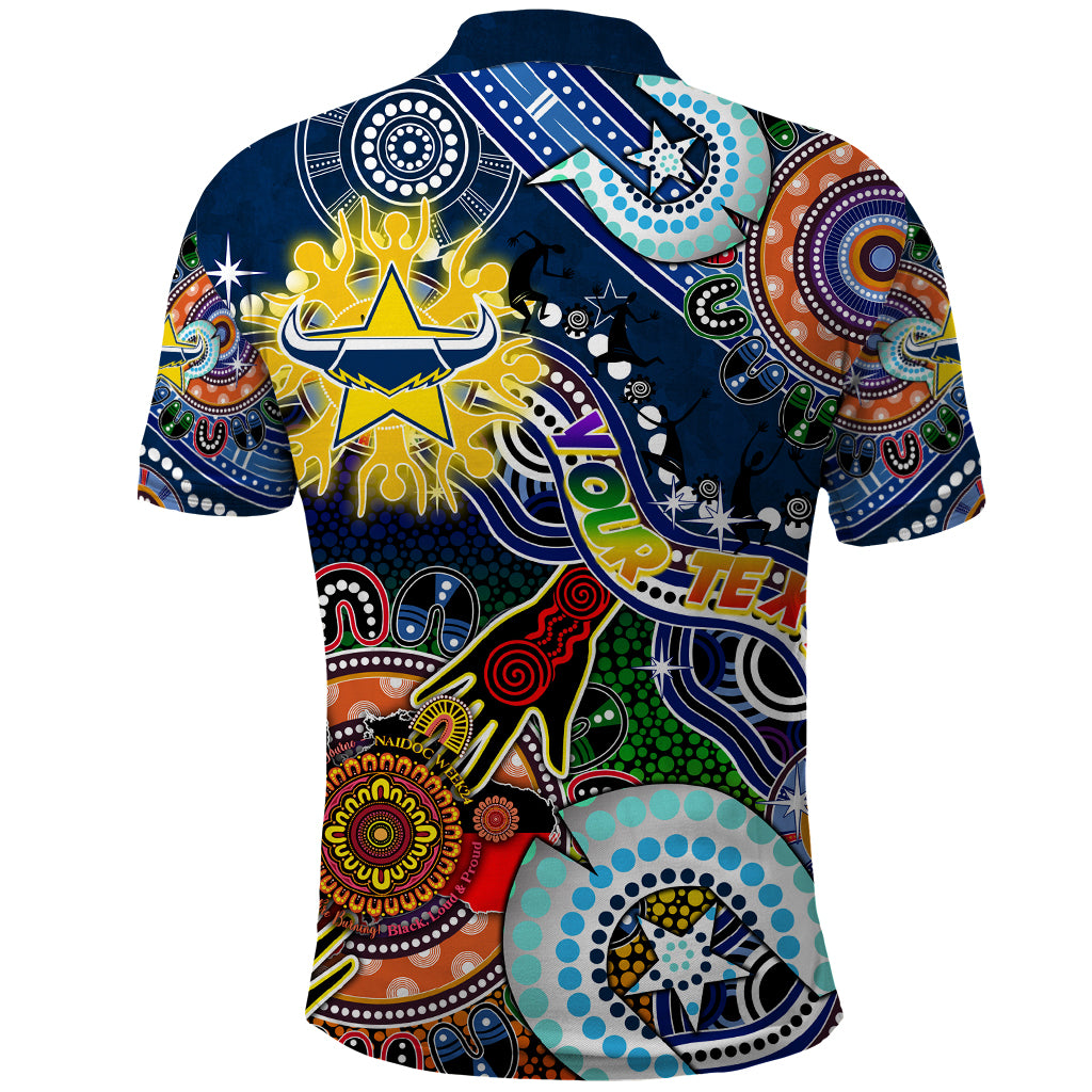 Personalised Cowboys NAIDOC Week 2024 Polo Shirt Australia Aboriginal Dot Painting - Vibe Hoodie Shop