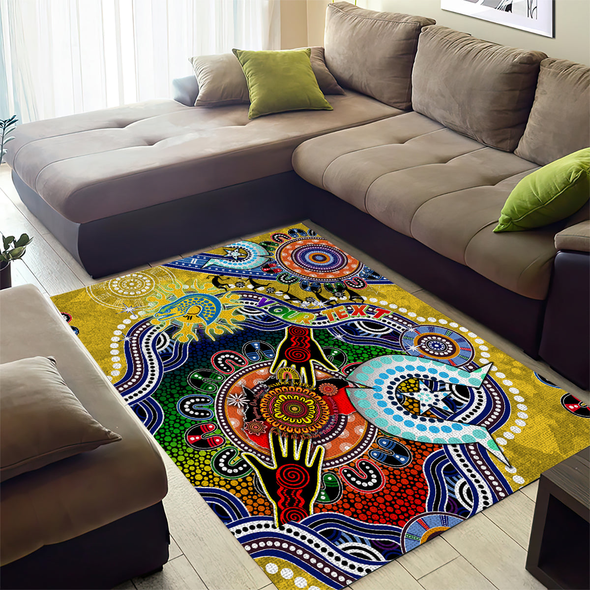 Personalised Eels NAIDOC Week 2024 Area Rug Australia Aboriginal Dot Painting - Vibe Hoodie Shop